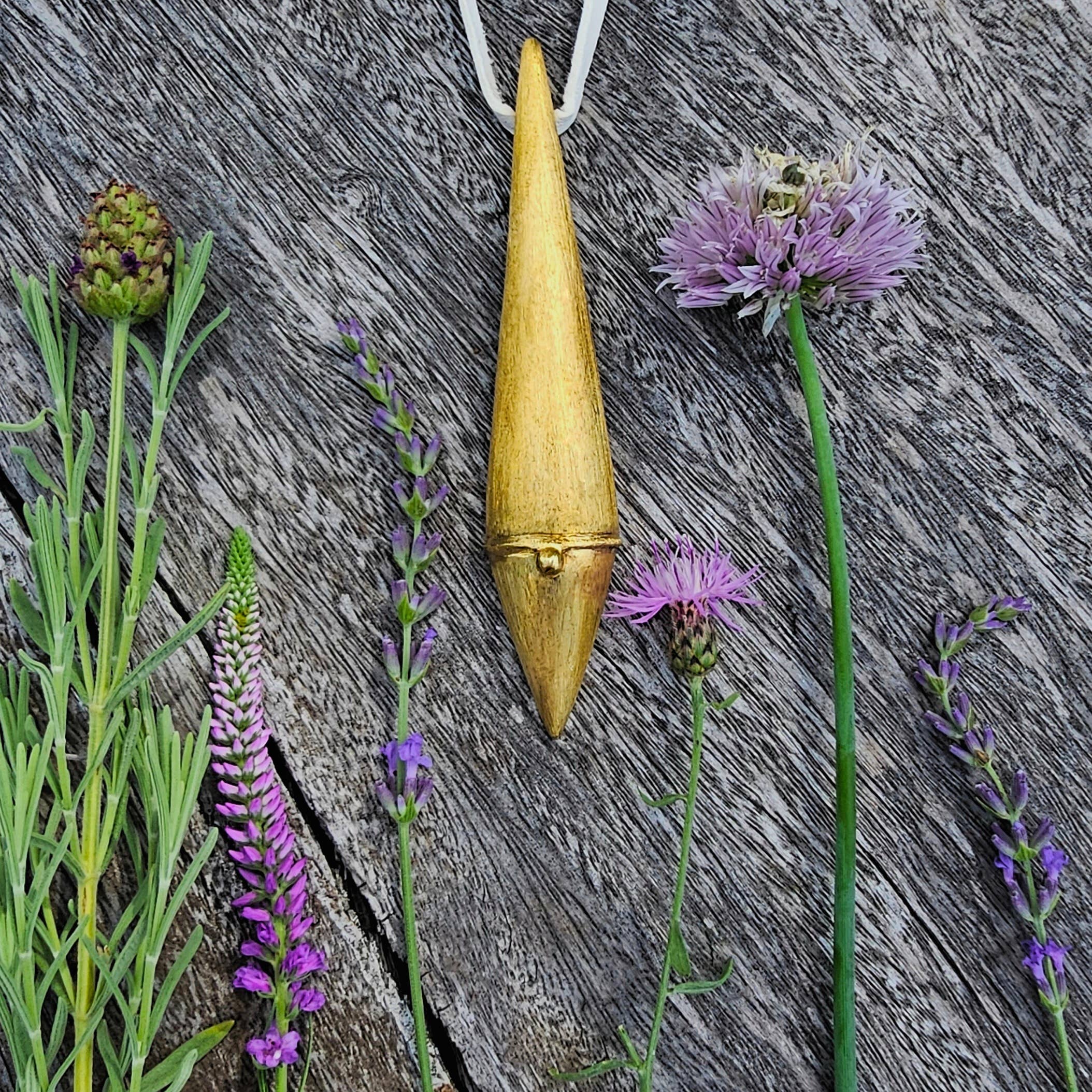 Brass gnome keepsake pendant locket Necklace