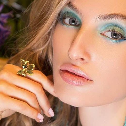 Brass ring  adjustable butterfly Ring