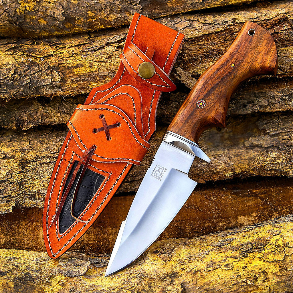 10' Handmade Stainless steel knife with leather sheath