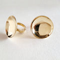 Brass round convex dome handmade ring adjustable