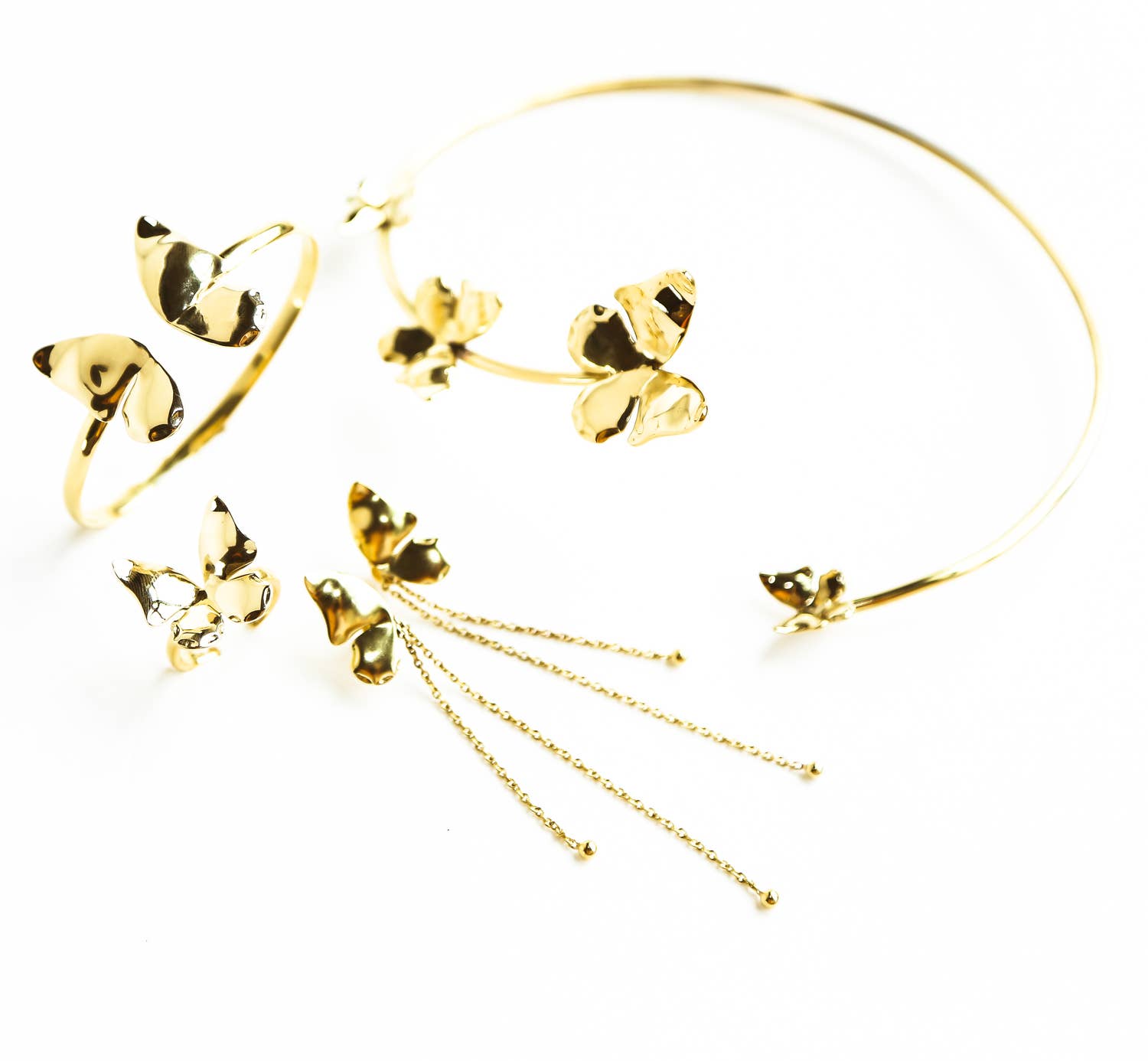 Brass ring  adjustable butterfly Ring