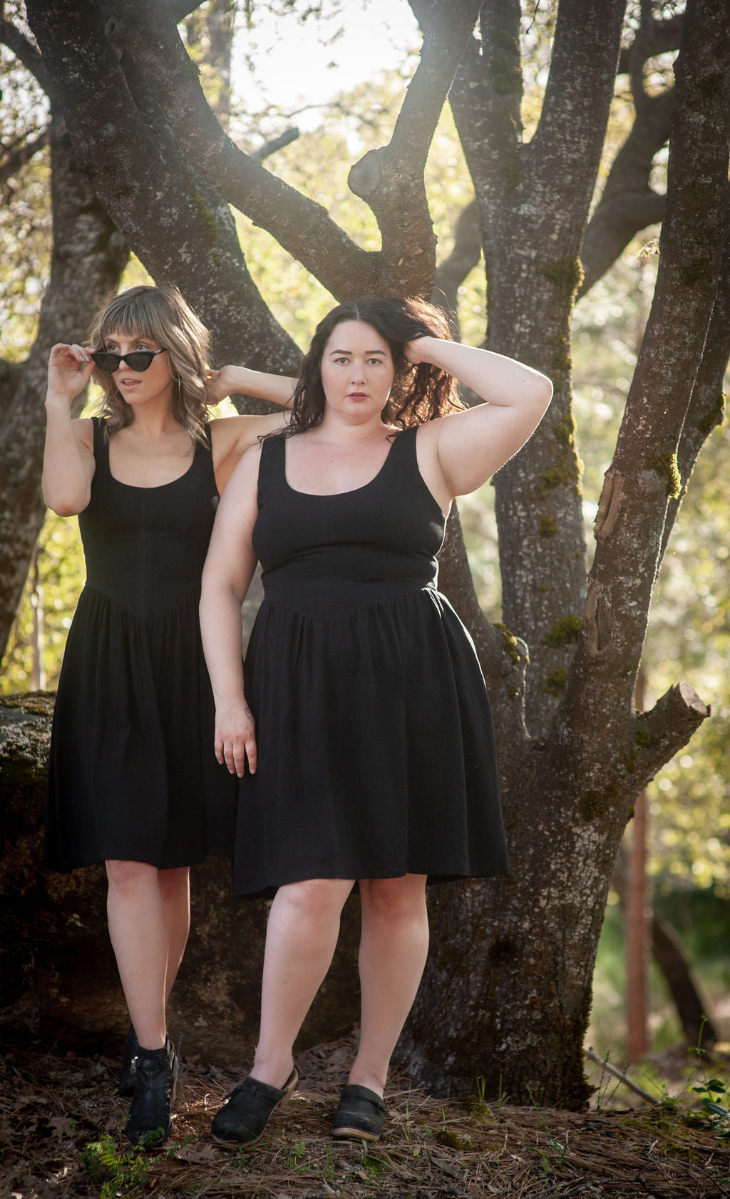Agnes dress in Black Linen
