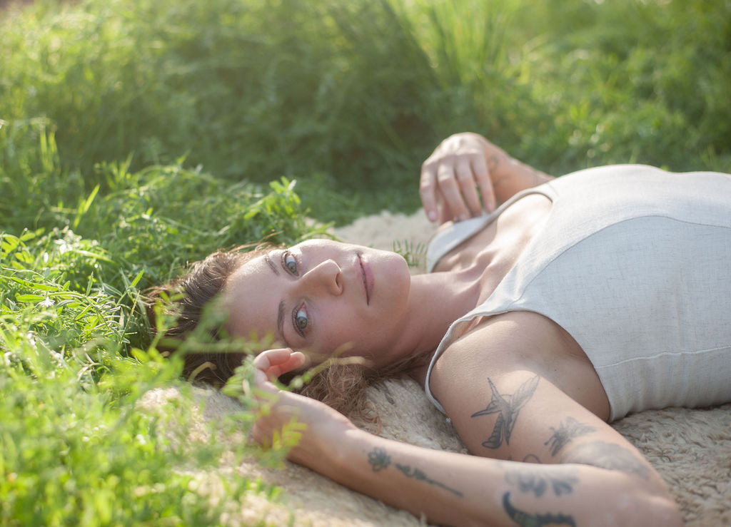 Agnes dress in Oat Linen