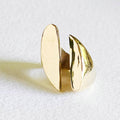 Brass ring bold statement adjustable handmade
