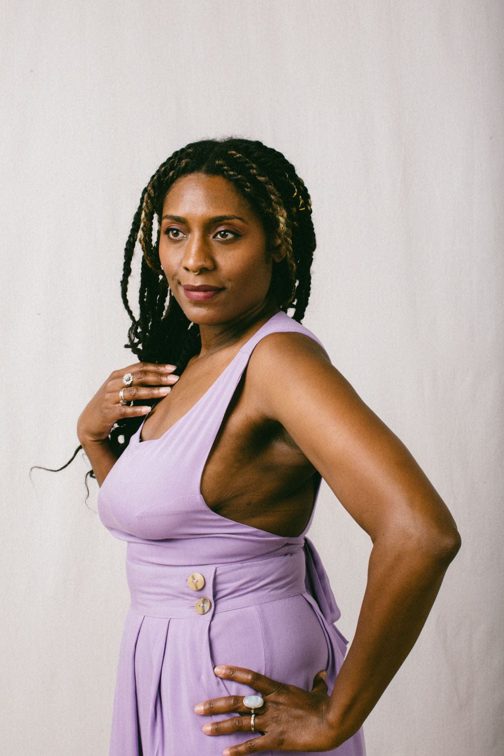 Brigid Jumper in Lilac Challis