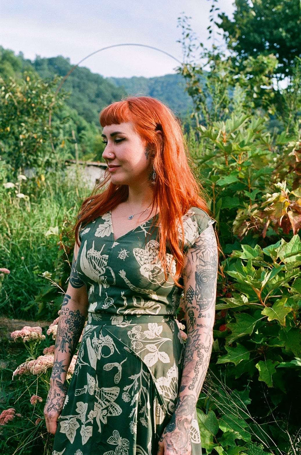 Xena Dress in Emerald Woodland Wonder