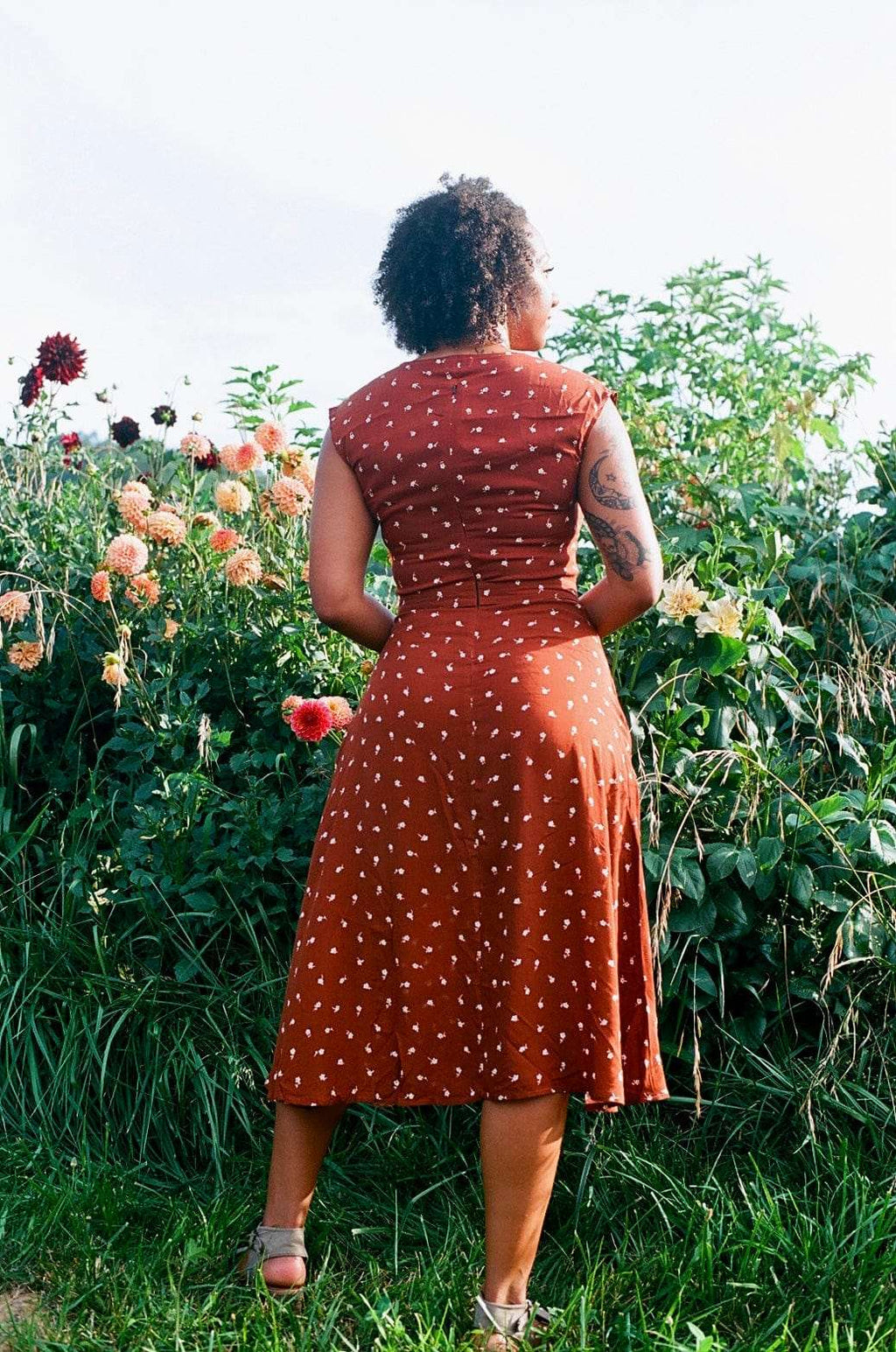 Xena Dress in Hazel Calico Flower