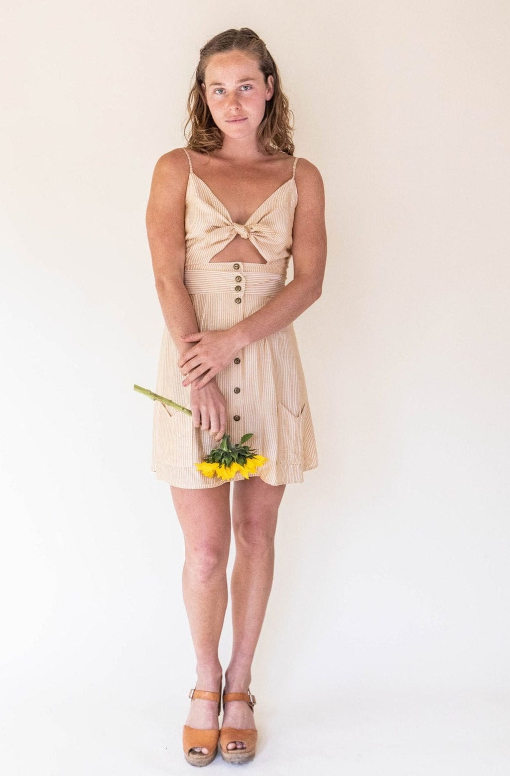 Dee Dee Top in Yellow Stripe