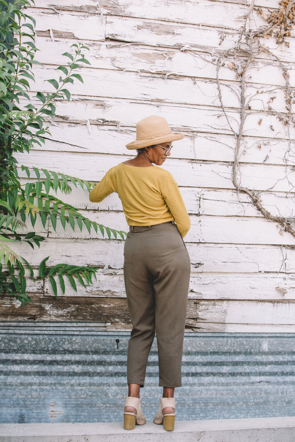 Shelby Crop Top in Dotted Dijon